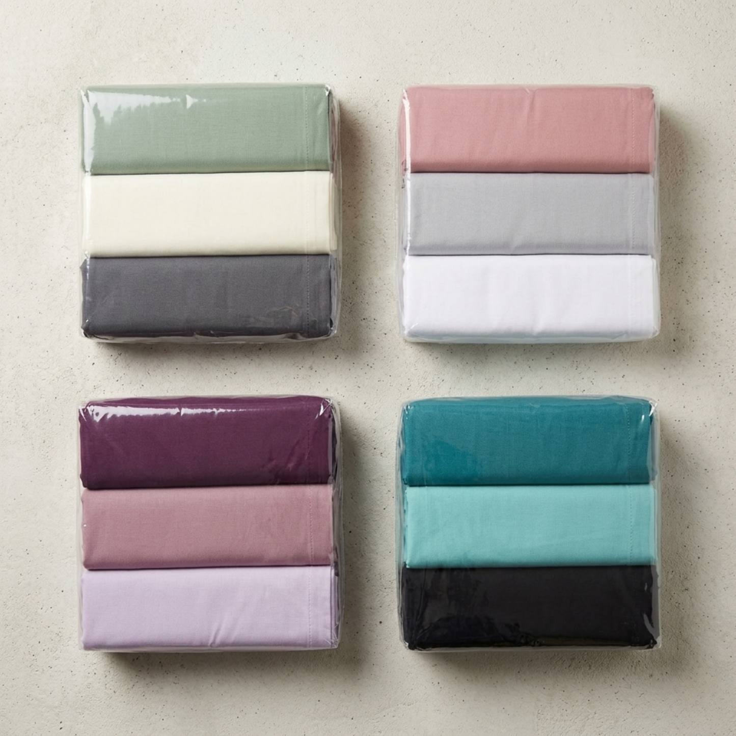 AMAL's Premium Solid Color Pillow Covers – Set of 3 Pairs (Surprise Color)