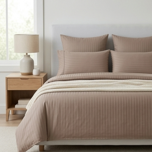 AMAL's 6-Piece Solid Bedding Set – Premium 200-Thread-Count Feel