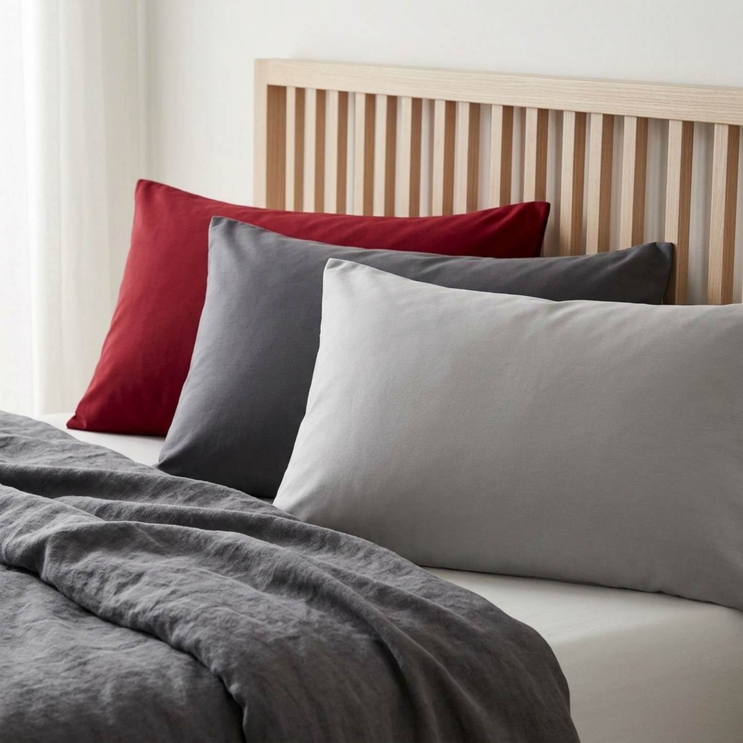 AMAL's Premium Solid Color Pillow Covers – Set of 3 Pairs (Surprise Color)