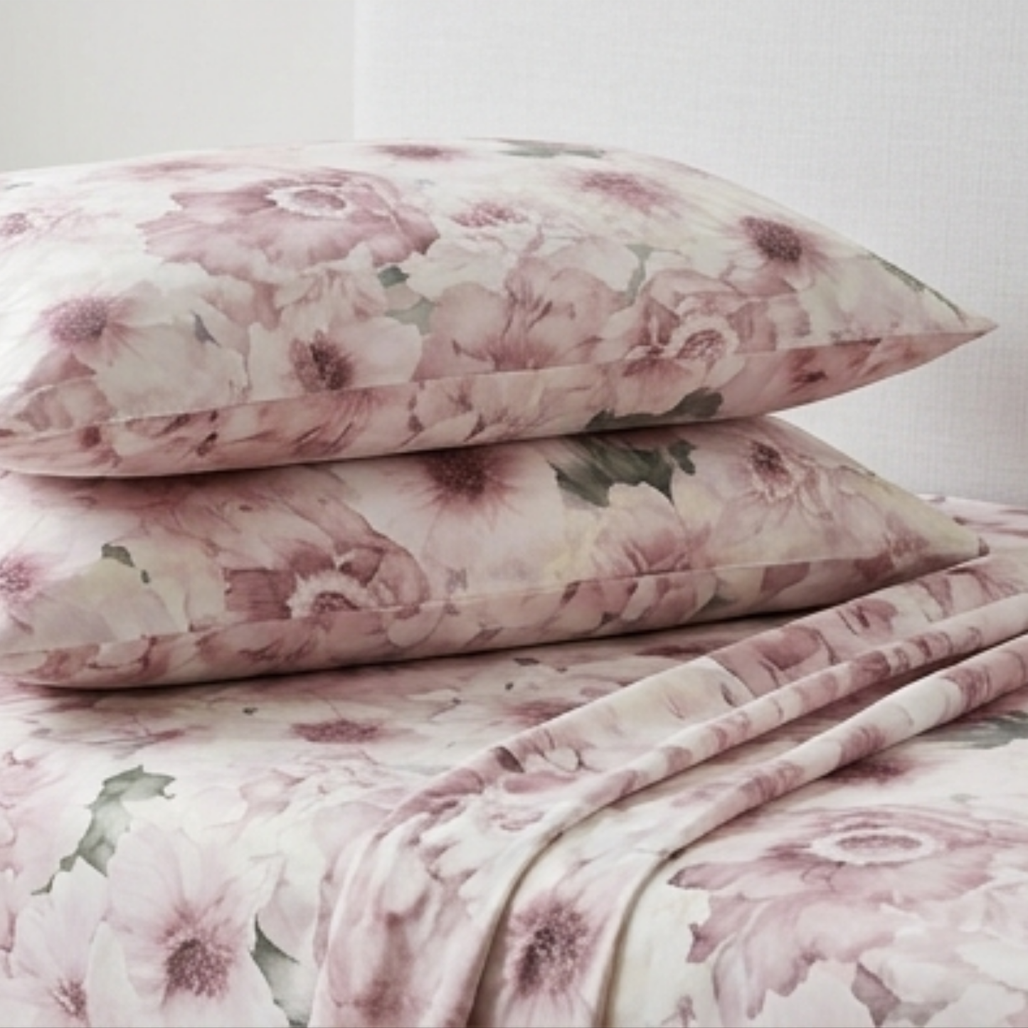 Blush Watercolor Peony Premium Bedding Set - Dreamy Floral Collection