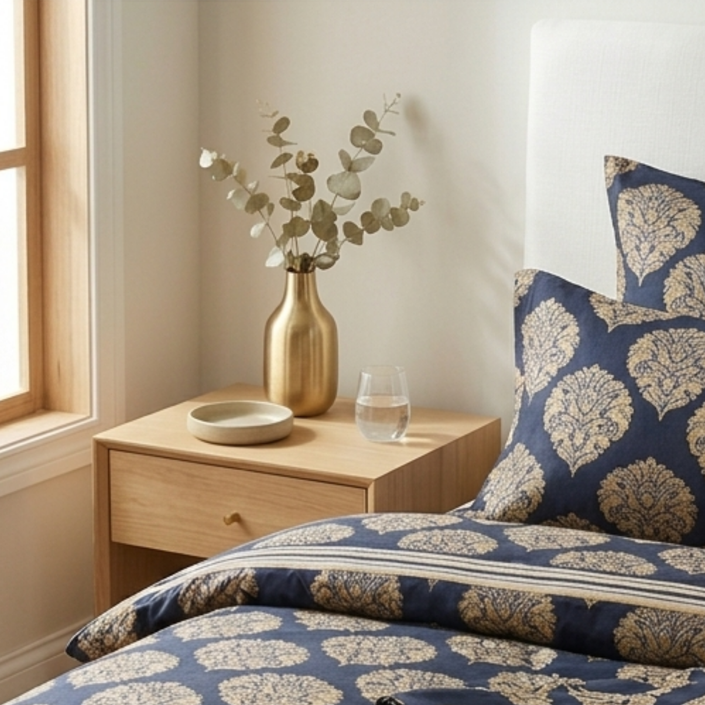 AMAL's 6-Piece Damask Print Bedding Set – Soft-Touch Finish