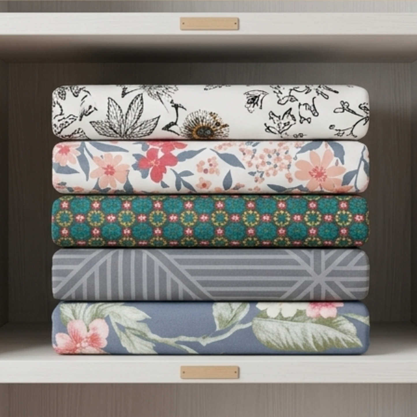 AMAL's Premium Patterned Fitted Sheet – Elegant Floral & Geometric Designs (Surprise Design)
