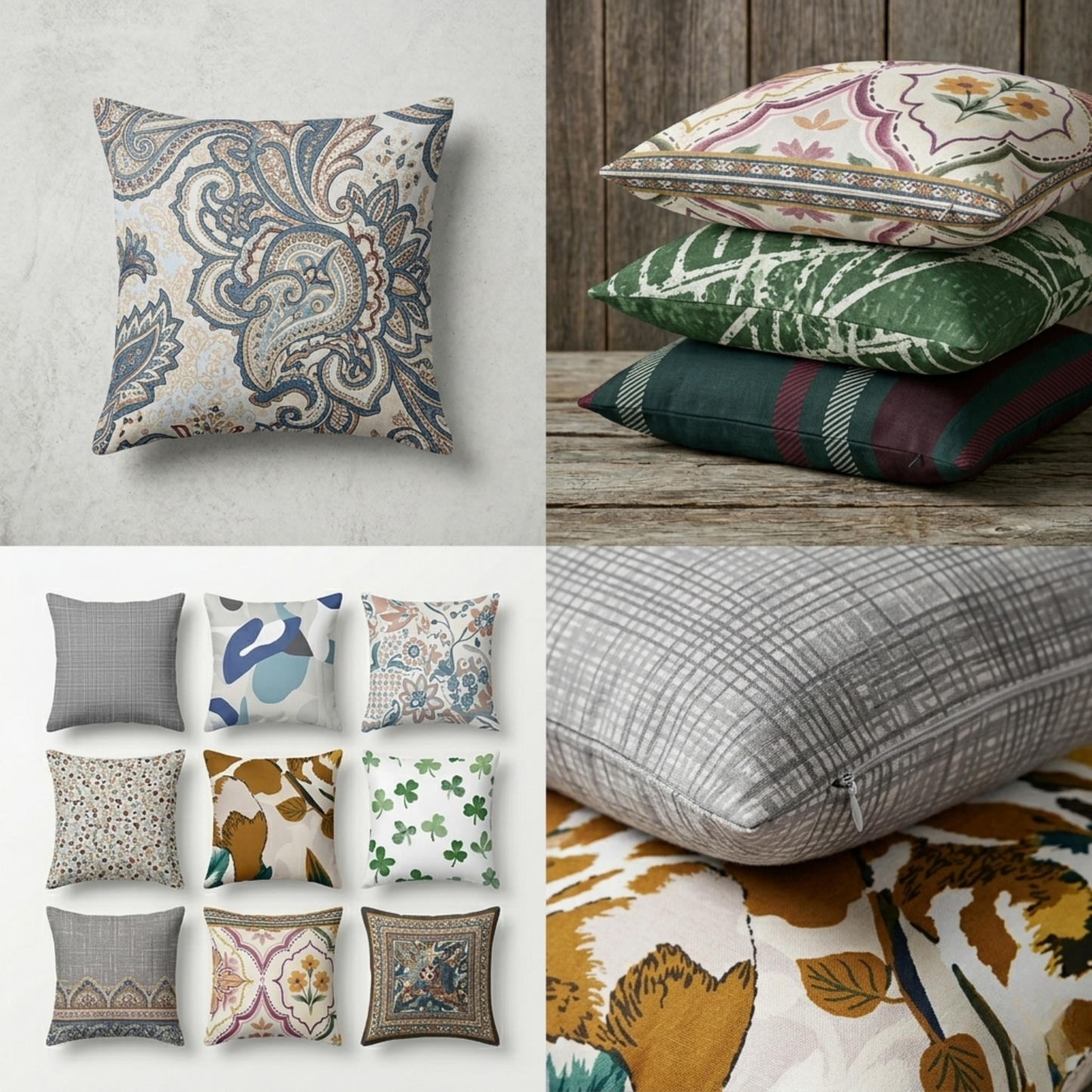 AMAL's Premium Design Cushion Cover – Textured Decorative Throw Cushion Case (Surprise Design)