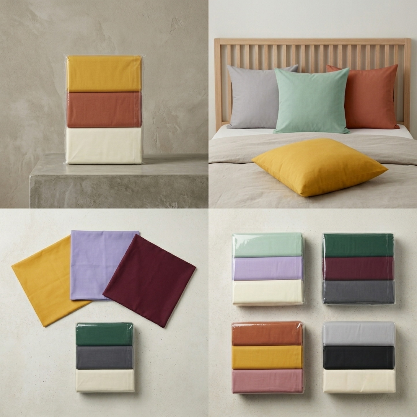 AMAL's Premium Solid Color Cushion Covers – Set of 3 Pairs (Surprise Color)