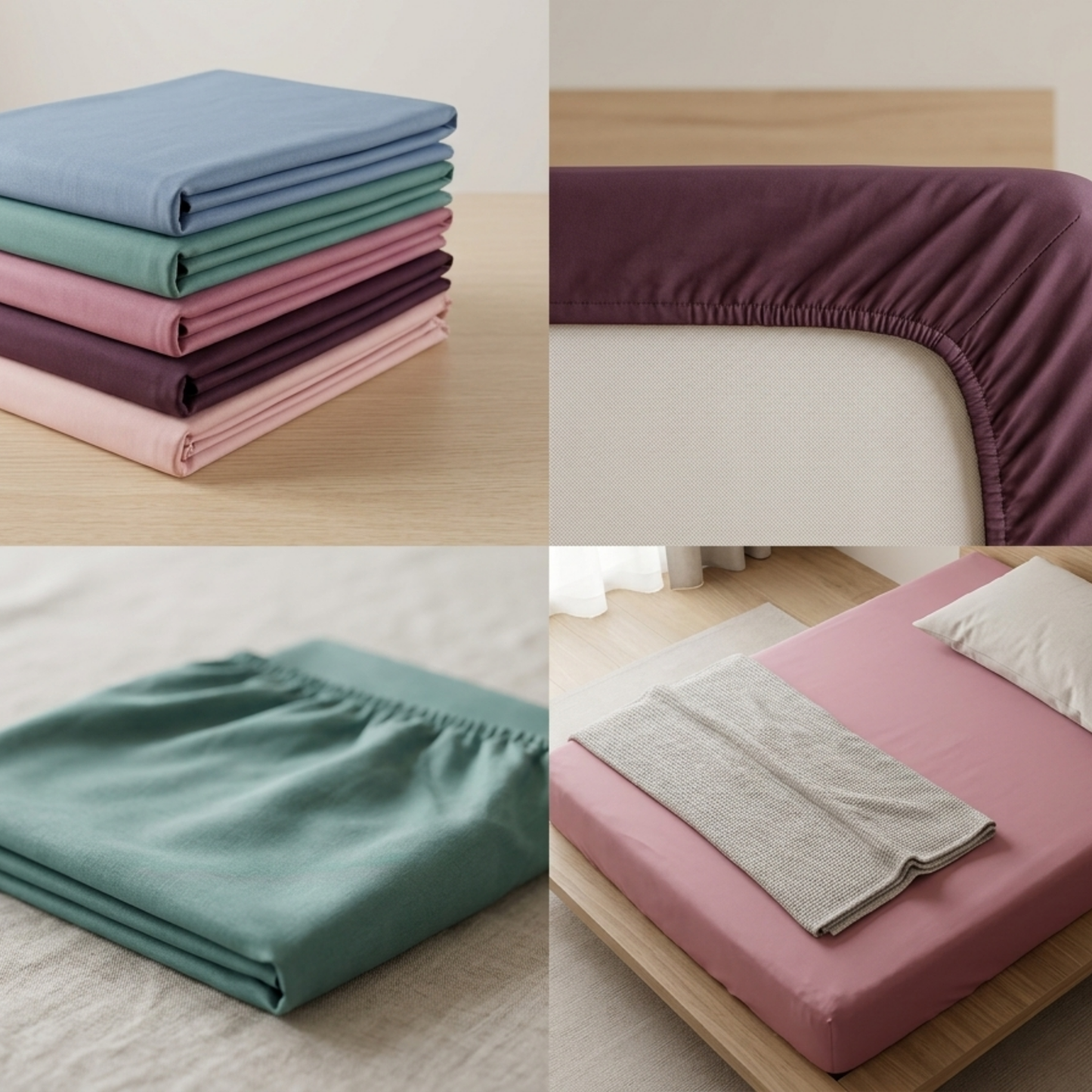 AMAL's Essential Solid-Color Fitted Sheet – Soft, Minimalist (Surprise Color)
